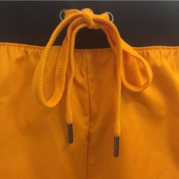 NEW Women's Large NIKE Sportswear Drawstring Running Shorts 855713-804 Orange - Picture 5 of 8